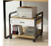 Printer Stand with Wheels, 2 Tier Office Cart for Organization and Space Saving