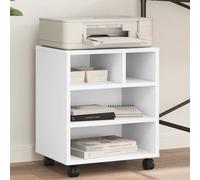 Printer Stand with Wheels Desk Organiser Desktop Stand Engineered Wood vidaXL