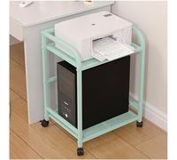Printer Stand with Wheels, Office Storage Cart, Multi-functional for Fax, Scanner, Files & Books, 50x40x70cm, Green - Perfect for Home & Office Use