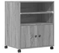 (grey sonoma) vidaXL Printer Stand with Wheels Printer Table Office File Desk Organiser