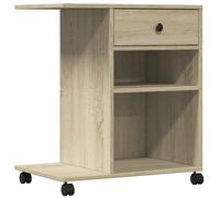 (sonoma oak) vidaXL Printer Stand with Wheels Printer Table File Desk Organiser Grey Sonoma