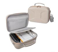 Printer Storage Bag, Portable Phone Photo Organiser with Adjustable Dividers Hard Shell EVA Case for Liene for canon for instax Travel Protective Zipper(Khaki-Gray)