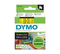 Printer Tape D1 6mm x 7m Black/Yellow S0720790