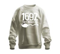 Printera 1692 Salem Witch They Missed One Funny Halloween Saying Witch Hunt Unisex Sweatshirt Pullover, natural, XL