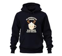 Printera An Weihnachten haben Kalorien auch Urlaub Reindeer Kakao Funny Unisex Hoodie Hoodie, navy, S