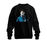 Printera Boogeyman Halloween Saying Murderer Horror Slasher Mask Retro Unisex Sweatshirt Pullover, black, XL