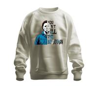 Printera Boogeyman Halloween Saying Murderer Horror Slasher Mask Retro Unisex Sweatshirt Pullover, natural, XL