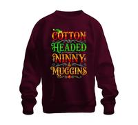 Printera Cotton Headed Ninny Muggins Buddy The Christmas Elf Movie Quote Unisex Sweatshirt Pullover, burgundy, M