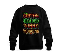 Printera Cotton Headed Ninny Muggins Buddy The Christmas Elf Movie Quote Unisex Sweatshirt Pullover, black, M