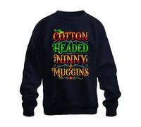 Printera Cotton Headed Ninny Muggins Buddy The Christmas Elf Movie Quote Unisex Sweatshirt Pullover, navy, M