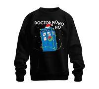 Printera Doctor Ho Ho Ho Tardis Christmas Party Fun Santa Decor Unisex Sweatshirt Jumper, black, 3XL