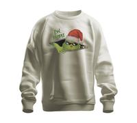 Printera EW People Christmas Smuffle Green Pixel Sunglasses Zip Unisex Sweatshirt Pullover, natural, XL