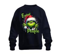 Printera Eww People Grinch Christmas Smuffle Grim Funny Gift Unisex Sweatshirt Pullover, navy, M