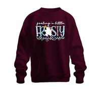 Printera Feeling A Little Frosty Snowman Christmas Funny Gift Unisex Sweatshirt Pullover, burgundy, XXL