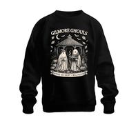 Printera Gilmore Ghouls Where You Haunt I Will Follow Ghost Halloween Pumpkin Unisex Sweatshirt Pullover, black, XL