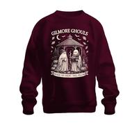 Printera Gilmore Ghouls Where You Haunt I Will Follow Ghost Halloween Pumpkin Unisex Sweatshirt Pullover, burgundy, S