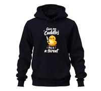 Printera Give me Cuddles This is a Statement Hoodie Hoodie, navy, XL