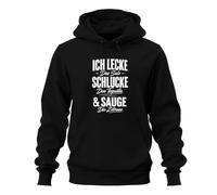 Printera Ich lecke das Salz schlucke Statement Hoodie Hoodie, black, M