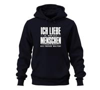 Printera Ich Liebe es wenn alle Statement Hoodie Hoodie, navy, S