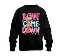 Printera Love Came Down Luke 2:11 Christmas Angel Baby Jesus Gift Unisex Sweatshirt Pullover, black, XXL