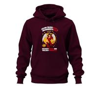 Printera Teilzeit Angel Witch Devil Statement Hoodie Hoodie, burgundy, M