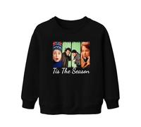 Printera Tis The Season Home Alone Kevin Wet Bandits Christmas Gift Unisex Children's Sweatshirt Pullover, black, 152
