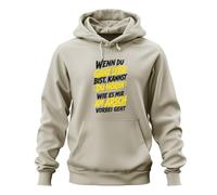 Printera Wenn du ganz leise bist Am Statement Hoodie, natural, XXL