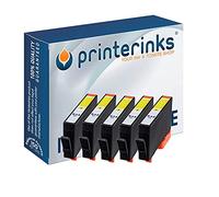 Printerinks Compatible 933XL Yellow Ink Cartridges (5 Pack) for Officejet Pro 6230 6830 6815 6812 6835 6820