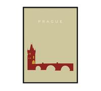Printers Mews Charles Bridge - Prague A3 Print Only Landmark Wall art Prague Poster 29.7 X 42cm (11.7x16.5inch)