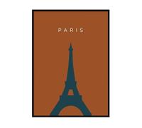Printers Mews Eiffel Tower A4 Print Only Landmark framed art Paris Poster 50 X 29.7cm (8.3x11.7inch)