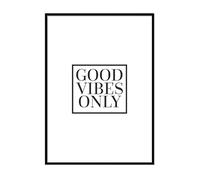 Printers Mews Good Vibes Only Motivation Wall Art A5 Print Only 14.8 x 21 cm (5.8x8.3inch)
