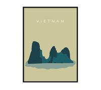Printers Mews Halong Bay A4 Print Only Travel Print Vietnam Poster 175 X 29.7cm (8.3x11.7inch)