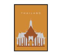 Printers Mews Wat Phra Kaew - Bangkok A5 Print Only Coordinates Thailand Poster 14.8 X 21 Cm (5.8x8.3inch)