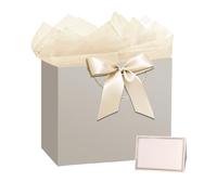 PrintGuru 13” Large Gift Bag with Tissue Paper and Greeting Card, Mother’s Day Gift Bag with Handles and Ribbon, Birthday Gift Bag for Women Girls, Perfect For Wedding Bridal Shower Anniversary, 13”W