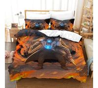 PrintHaven Skibidi Toilet Duvet Cover Set, 3D Bedding, Brushed Microfiber Quilt Cover, Cameraman Titan Microfiber for Women Room, Birthday Gift 3 Piece with Zipper Closure Single（140x200cm）
