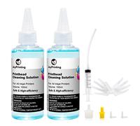Printhead Cleaner Kit for All Inkjet Printers, Printer Nozzle Cleaning Kit Compatible for All Print Heads of Printers Epson/HP/Canon/Brother/HP/Lexmark/Kodak and Samsung 100ml (2-Pack)