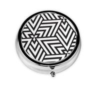 printidea Round Mini Pill Box: 3-Compartment Portable Metal Pill Organizer with Snap Closure, Ideal for Daily Travel Use