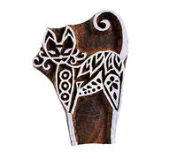 Printing Block Indian Handmade Wooden Cat Motif Stamps Fabric Clay Pottery Craft Art Henna Tattoo Scrapbook Print Block