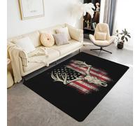 Printing Carpet, 3D Printed American Flag Non-Slip Area Rugs Hall Kitchen Bedroom Living Room Rug Mat - Carpet Floor Decorative Easy Clean 80 X 120 Cm -685803090223