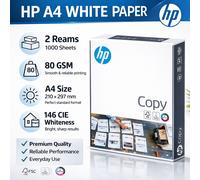 HP Copy A4 Printer Paper 80 gsm Matt White 146 CIE 500 Sheets