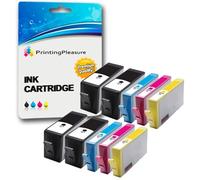 Printing Pleasure 10 (2 SETS + 2 BLACK) Compatible Printer Ink Cartridges for Deskjet 3070A 3520 Officejet 4610 4620 Photosmart 5510 5515 5520 6510 6520 B110a B209a B210a | Replacement for 364XL