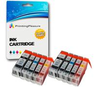 Printing Pleasure 10 (2 SETS) Compatible Printer Ink Cartridges for Bubble Jet i860 i865 Pixma iP4000 iP4000R iP5000 MP750 MP760 MP780 BJI-6500 BJI-9100 | BCI-3eBK BCI-6BK BCI-6C BCI-6M BCI-6Y