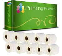 Printing Pleasure 10 x 11351 Compatible Labels Rolls for LabelWriter & Seiko Label Printers | 11mm x 54mm | 1500 Labels per Roll