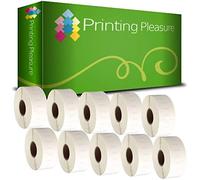 Printing Pleasure 10 x 11355 Compatible Labels Rolls for LabelWriter & Seiko Label Printers | 19mm x 51mm | 500 Labels per Roll