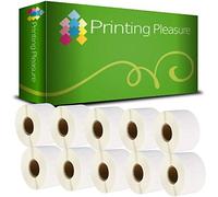 Printing Pleasure 10 x 99018 Compatible Address Labels Rolls for LabelWriter & Seiko Label Printers | 38mm x 190mm | 110 Labels per Roll | Common Use: Lever Arch Labels