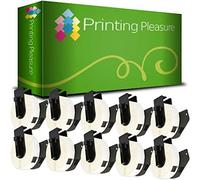 Printing Pleasure 10 x DK11203 Labels Compatible with P-Touch QL-500 QL-550 QL-570 QL-700 QL-720 QL-800 QL-810 QL-820 QL-1100 QL-1110 | 17mm x 87mm | 300 Labels per Roll | Thermal Paper Roll