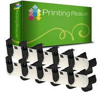 Printing Pleasure 10 x DK11207 Round Labels Compatible with P-Touch QL-500 QL-570 QL-700 QL-720 QL-800 QL-810 QL-820 QL-1100 QL-1110 | 58mm x 58mm | 100 Labels per Roll | CD/DVD