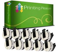 Printing Pleasure 10 x DK22214 Continuous Address Labels Compatible with P-Touch QL-500 QL-550 QL-570 QL-700 QL-720 QL-800 QL-810 QL-820 QL-1100 QL-1110 | 12mm x 30.48m | Thermal Paper Roll