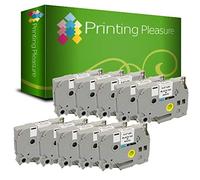 Printing Pleasure 10 x TZe-231 TZ-231 Black on White Label Tapes Compatible with P-Touch Label Printing Machines | 12mm x 8m