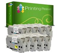 Printing Pleasure 10 x TZe-251 TZ-251 Black on White Label Tapes Compatible with P-Touch Label Printing Machines | 24mm x 8m